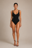 UNLINED PLUNGE THONG BODYSUIT